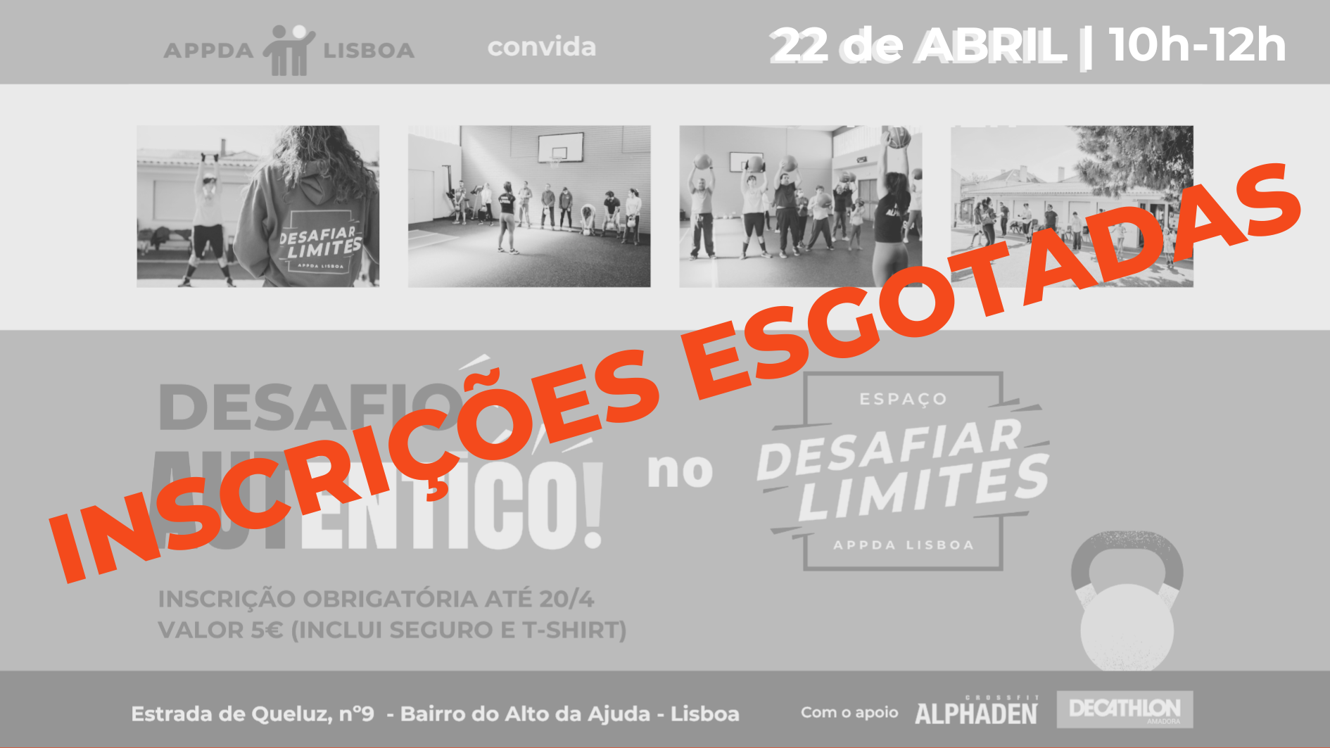 Inscrições esgotadas